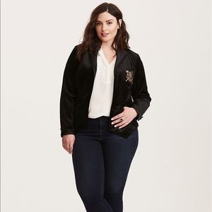 Torrid Black Blazer with Harry Potter Embroidered Detail